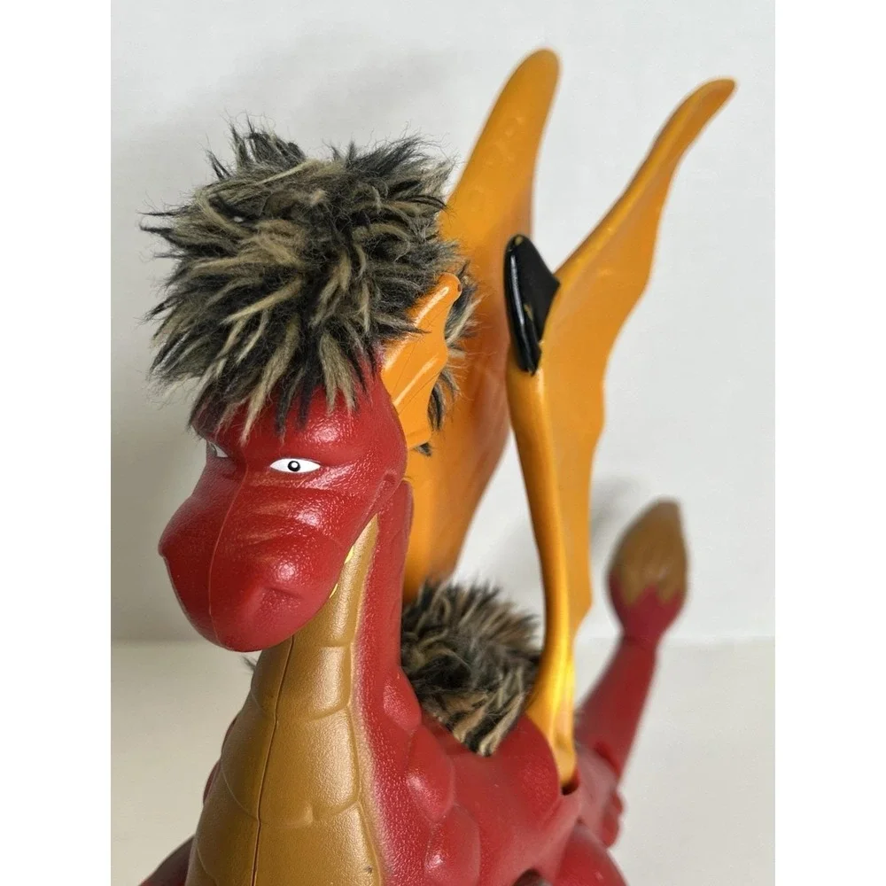 Fisher Price 2008 Imaginext Large Red Fuzzy Dragon w/Movement & Sounds Toy Works